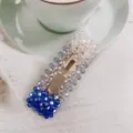 Verloop kristal haarspeld glanzende strass BB haarclip elegante haaraccessoire voor vrouwen - Blauw Gradiënt