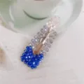 Verlauf Strass Haarklammer glänzender blauer Kristall Seitenclip modischer Haarschmuck Damen - Blauer Gradient