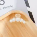 Parel haarclip transparante hars haarklem voor vrouwen elegant haarstyling accessoire - 5 Parels Stijl