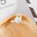 Small transparent hair claw clip with aurora heart decor, cute hair accessory for women. - Heart Style