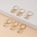 Anelli per capelli farfalla oro polsini dreadlocks gioielli per trecce per donne 6 pz - Stile a Farfalla / 6 pezzi/confezione