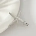 Silver starfish hair clip, minimalist metal hairpin, cute side clip for women and girls daily wear. - Silver Starfish