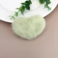 Lichtgroene hart pluche haarspeld, schattige zachte haarclip voor dames en meisjes mode. - Perzik Hart Stijl / 6,5 cm x 2,7 cm / Groen Hart