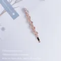 Koreaanse minimalistische kristallen haarspeld elegante fonkelende strass haar clip - Lichtgeel