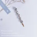 Korean style crystal hairpin sparkling beaded hair clip elegant fashion hair accessories for women - Gray