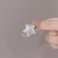 Koreaanse stijl mini ster haar klauw clip zoete schattige parel afwerking haaraccessoires - Sterstijl