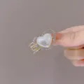 Mini hart haarclip strass parel haaraccessoire voor vrouwen schattige stijl hoofdweergave - Hartstijl