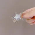 Mini Ster Strass Parel Haar Klauw Clip Goud Metaal Haar Accessoire voor Dames - Dubbele Ster