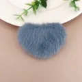 Cute grey-blue plush heart hair clip, soft winter hair accessory for women and girls daily styling. - Peach Heart Style / 6.5cm x 2.7cm / Haze Blue Heart