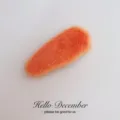 Cute orange plush hair clip macaron color sweet drop BB clip for women daily hair styling - Orange