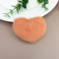 Cute plush heart hair clip sweet orange fuzzy hair accessory for autumn and winter daily wear. - Peach Heart Style / 6.5cm x 2.7cm / Orange Heart