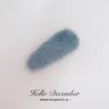 Blue plush hair clip, cute macaron blue fluffy barrette, sweet style winter hair accessory. - Blue