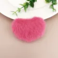 Pink plush heart hair clip cute fluffy sweet style hair accessory for women and girls. - Peach Heart Style / 6.5cm x 2.7cm / Rose Red Heart