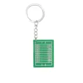 Green football field PVC keychain, cute sports team party gift and souvenir for boys and girls. - Field Style