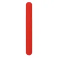 Red silicone slap bracelet for kids, flexible wristband for party gifts and student prizes. - Red