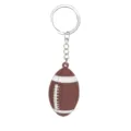 Llavero de balón de fútbol americano de PVC con anillo de metal para regalos. - Estilo de Rugby