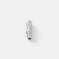 Onregelmatige roestvrijstalen buisvormige tussenkralen DIY sieraden accessoires maken - Onregelmatige gehamerde buisstijl (B-52) / Ong. 8x5mm / Staalkleur