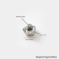 Roestvrij staal stervormige afstandskraal losse DIY sieraden accessoire 7mm met 2mm gat - Onregelmatige sterstijl (B-53) / 7mm / Staalkleur