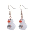 Cute Thanksgiving duck resin drop earrings for women, fun cartoon holiday jewelry gifts. - Thanksgiving Print White Duck Style
