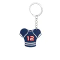 Llavero de camiseta de fútbol americano PVC número 12, argolla metálica, regalo deportivo. - Estilo Camiseta