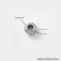 Roestvrij Staal Afstandhouder Kraal 7mm Gat 3mm DIY Sieraden Maken Accessoire Deel - Onregelmatige reliëfstijl (B-54) / 7mm / Staalkleur