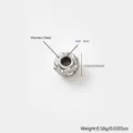 Roestvrij staal onregelmatige afstandsraal DIY sieraden accessoire 6.5mm gat 2mm - Retro textuur onregelmatige stijl (B-55) / 6.5mm / Staalkleur