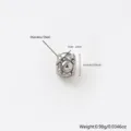 Roestvrijstalen kraal spacer voor DIY sieraden maken armband en ketting accessoires. - Bloemen gegraveerde textuur stijl (B-56) / 5mm / Staalkleur