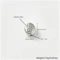 Roestvrij staal onregelmatige ovale zon maan kralen DIY armband ketting sieraden maken - Zon en Maan Reliëfstijl (B-59) / 8x6mm / Staalkleur