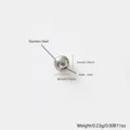 Roestvrij staal onregelmatige kraal 3x4mm DIY sieraden maken accessoire onderdeel - Onregelmatige Kleine Ronde Kraalstijl (B-60) / 3x4mm / Staalkleur