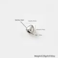 Roestvrij staal onregelmatige DIY kralen afstandhouder 5x4.5mm met 1.5mm gat voor armband. - Stijl B-64 / 5x4.5mm / Staalkleur
