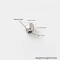 Onregelmatige roestvrijstalen gat kraal DIY sieraden accessoire component specificatie detail - Stijl B-65 / 5x6.5mm / Staalkleur