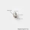 Onregelmatige roestvrijstalen afstandskraal voor DIY sieraden maken armbanden en kettingen. - Onregelmatige Kraal met Gat (B-67) / Staalkleur