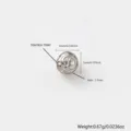 Roestvrijstalen afstandskraal met gegraveerd patroon, 6x5mm voor DIY sieraden maken. - Gegraveerde Textuur Kraal met Gat (B-68) / Staalkleur
