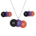 Halloween gothisch kleurrijke knopen ketting oorbellen set mode sieraden cadeau y2k stijl - Set nr. 3