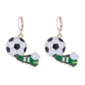 Orecchini pendenti scarpa da calcio pallone da calcio lega goccia olio sport gioielli - No 9 (Calcio e Sneaker)