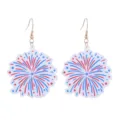 Unabhängigkeitstag Acryl Ohrringe rot weiss blau Feuerwerk Stern Festival Party Schmuck - Stil 9 (Feuerwerk Sternmuster)