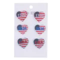 US Unabhängigkeitstag Herz Acryl Ohrringe Set patriotisch 1776 2026 Modeschmuck Ohrstecker - Stil 16 Ohrstecker (Herz-Print-Set)