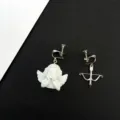 Pendientes de clip asimétricos ángel cupido barroco arco flecha joyería retro moda - Ángel y Arco Asimétricos / Estilo B Clip de Oreja
