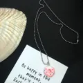 Hübsche rosa Donut Anhänger Perlenkette süßer Stil Harz Schmuck Accessoire für Mädchen. - Rosa Donut-Halskette