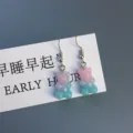 Cute gradient gummy bear drop earrings for women, sweet resin dangle earrings daily jewelry. - Hook Style / Color 2