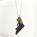 Cool miniature gun pendant necklace for hip-hop style fashion accessories and daily wear. - Mini Gun