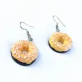 Handgemachte süße Donut Ohrringe niedliche Cartoon Food Schmuck für Damen und Mädchen Geschenke - Stil B (Ohrhaken) / Gelb