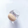 Clear acrylic resin funny ring, unique quirky food play wide transparent finger ring item. - Size 7 / Funny Skin Color Food Style (No. 2)