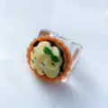 Clear acrylic ring with cute food design resin tart topper, stylish wide band jewelry for women - Size 7 / Colorful Delicate Dessert Model Style (No. 9)