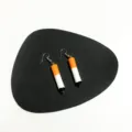 Creative handmade cigarette earrings punk style trendy unique drop earrings for daily party wear - Earring Hooks
