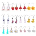 Süße kawaii Harz Ohrringe Set für Damen Mädchen lustige Acryl Ohrhänger Schmuck Geschenke - Set 2
