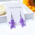 Kreative handgemachte lila Baby Puppe Ohrringe ausgefallene Harz Ohrschmuck Mode Trends - Haken-Stil / Lila
