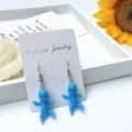 Kreative blaue Baby Puppe Haken Ohrringe, skurrile Mode Schmuck für den täglichen Gebrauch. - Haken-Stil / Blau