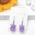 Süße lila Gummibärchen Ohrringe für Damen süßer Bonbon Stil Schmuck tägliche Kleidung - Haken-Stil / Lila