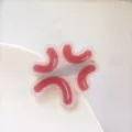 Süße Anime Warten Ausdruck Acryl Haarklammer lustige Cartoon Styling süßes Schüler Haaraccessoire - Nr. 3 (Stereo Wütendes Symbol)